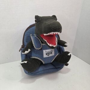 Naturally Kids Dino Plush Backpack - Dark Green & Blue